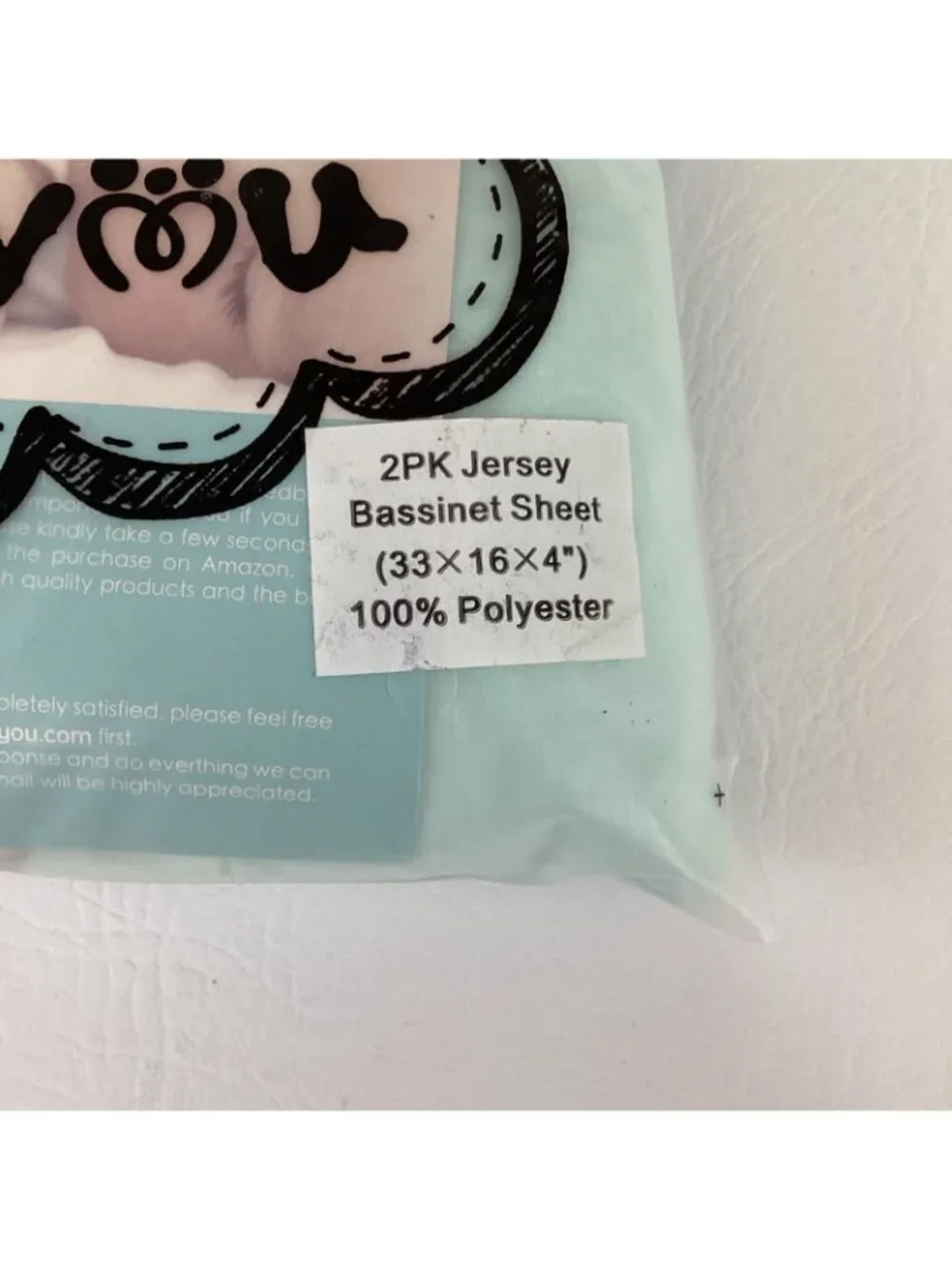 Till You 2 pk Jersey Bassinet Sheet For Baby Polyester New Sealed Knitted Green